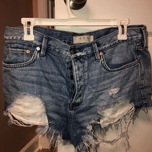 Free People, size 29, light wash jean shorts
